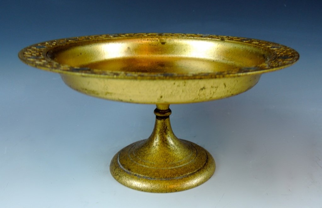Tiffany Studios New York Bronze Inlaid Compote (1 of 6)