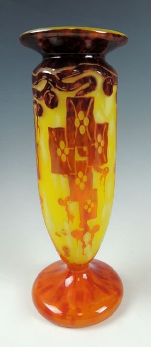 Le Verre Francais Frenes Cameo Art Glass Vase (1 of 4)