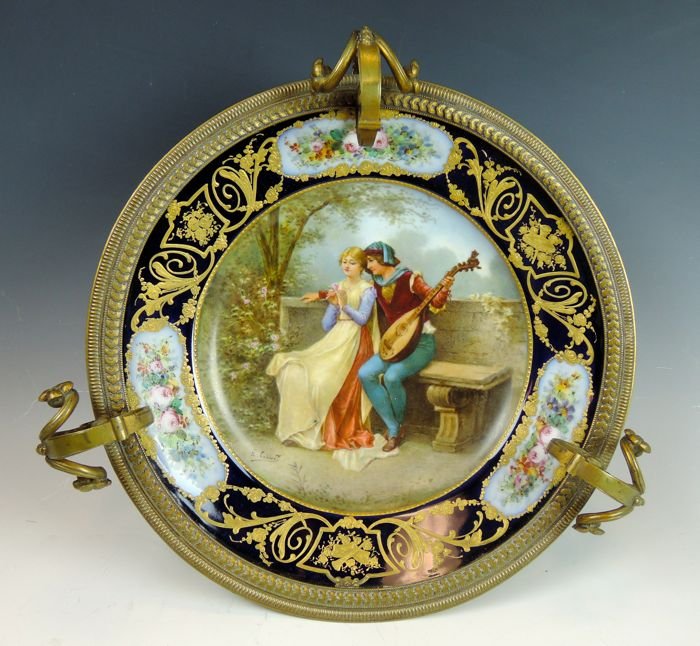 Sevres Porcelain & Bronze Center Bowl (1 of 7)