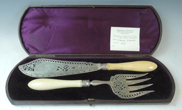 Victorian Sterling Silver Fish Serving Set (1 of 5)