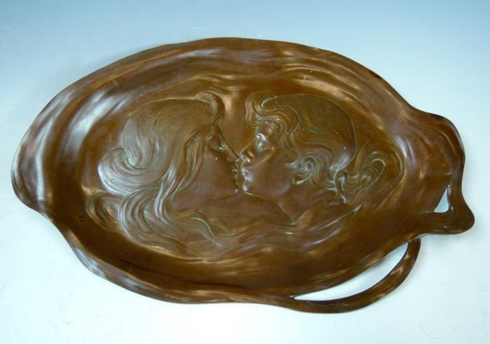 Art Nouveau Lovers Plaque (1 of 1)