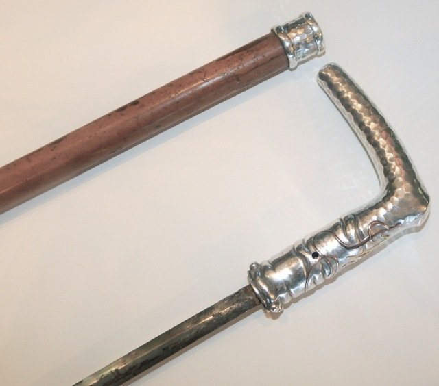 Art Nouveau Mixed Metal Sword Cane (1 of 4)