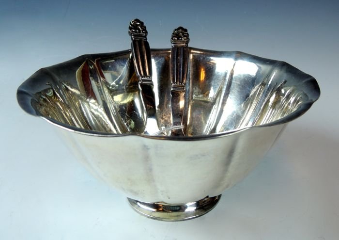 Georg Jensen Salad Bowl and Two Servers (1 of 4)