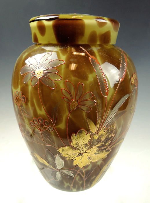 Loetz Art Glass Covered Jar (1 of 2)