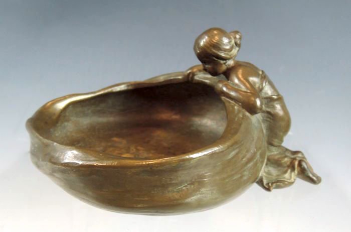 Austrian Bronze Bowl signed Tereszczuk (1 of 3)