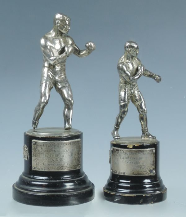 Pair English Boxing Trophies d.1937 (1 of 4)