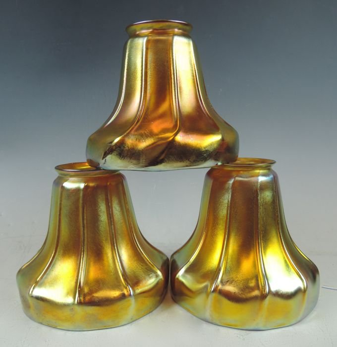 Three Steuben Aurene Shades (1 of 2)