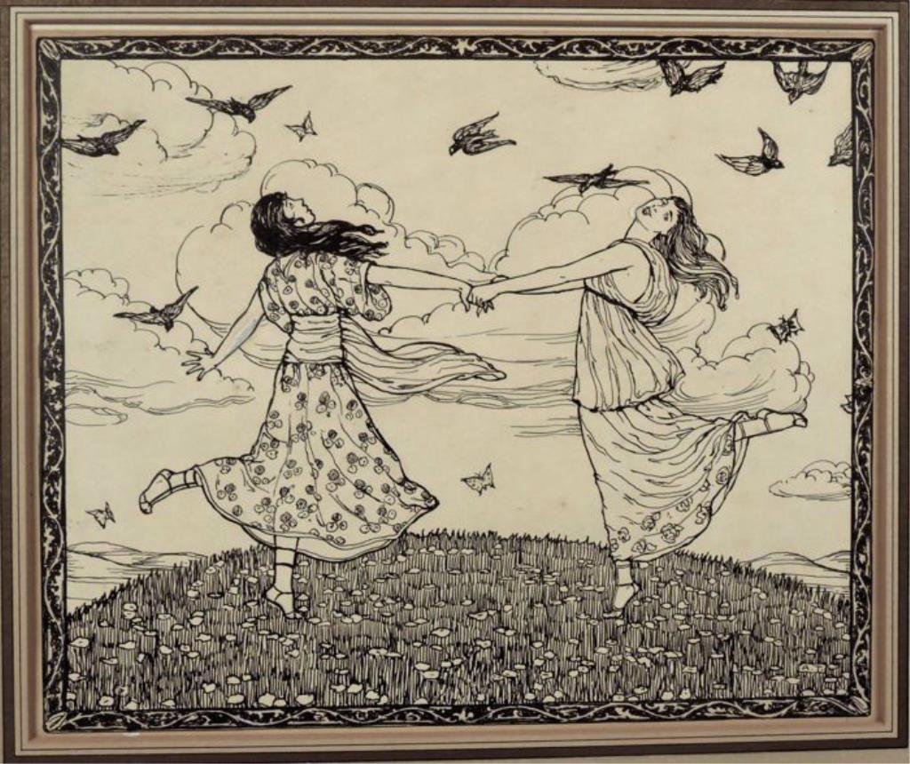 Pair Ink Illustrations Dancing Girls & Faeries (1 of 7)