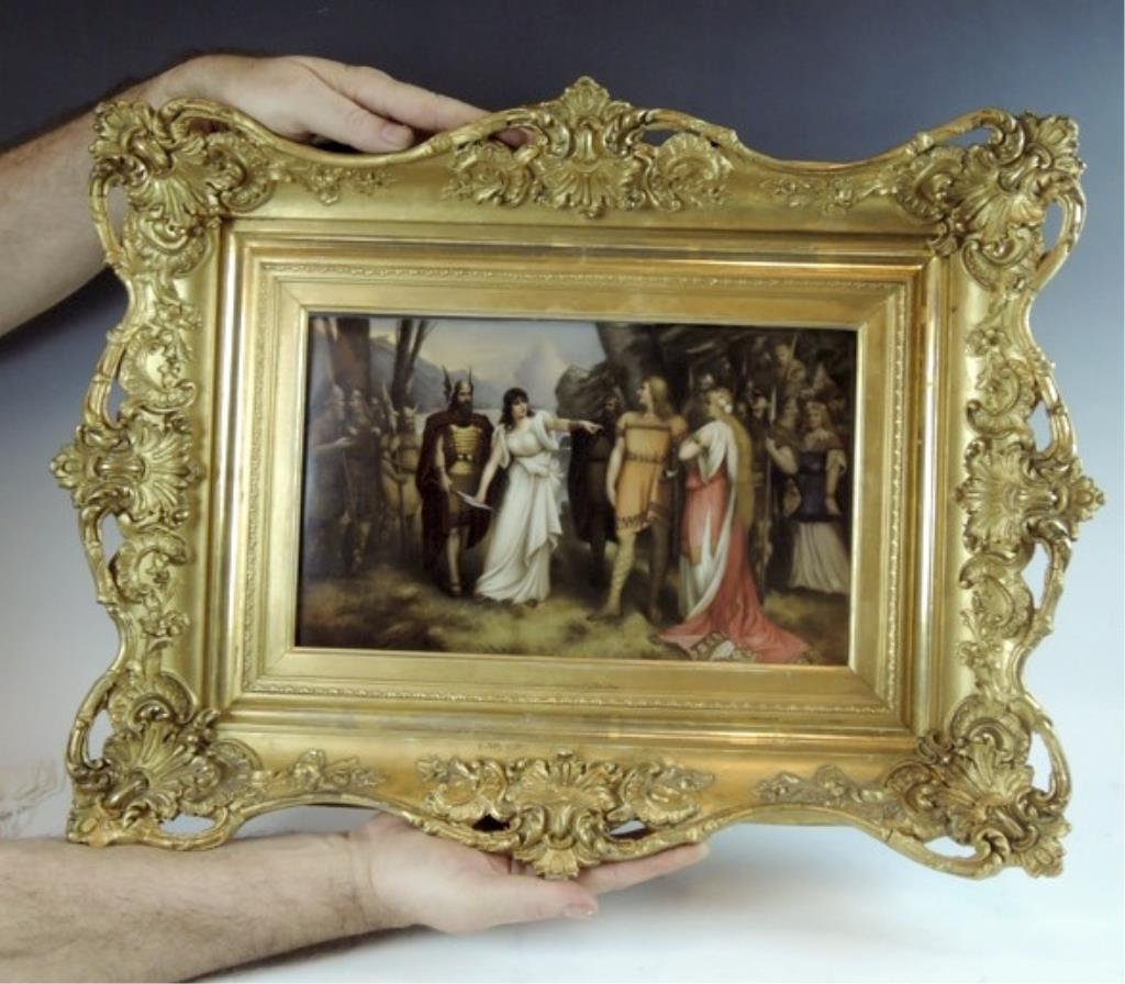 Large Scenic KPM Porcelain Plaque Valkyrie (1 of 8)