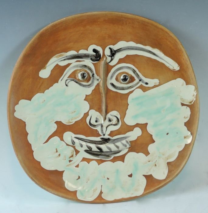 Picasso Ceramic Plate "Bearded Face" (1 of 3)