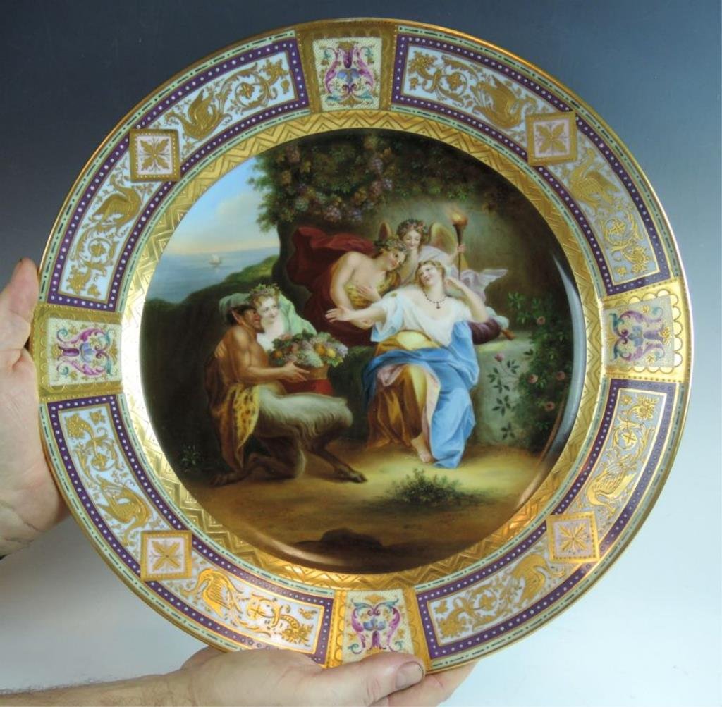 Large Royal Vienna Hand Painted Charger (1 of 4)