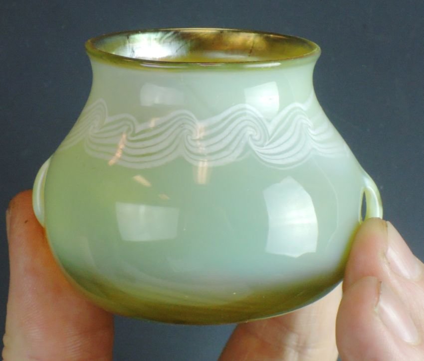 L C Tiffany Miniature Double Handled Vase (1 of 5)