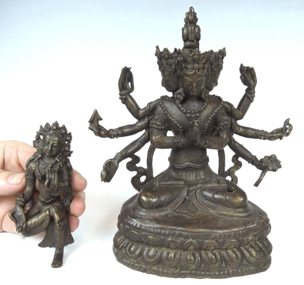 Antique Tibetan Bronze Buddha Artist Signed (1 of 5)