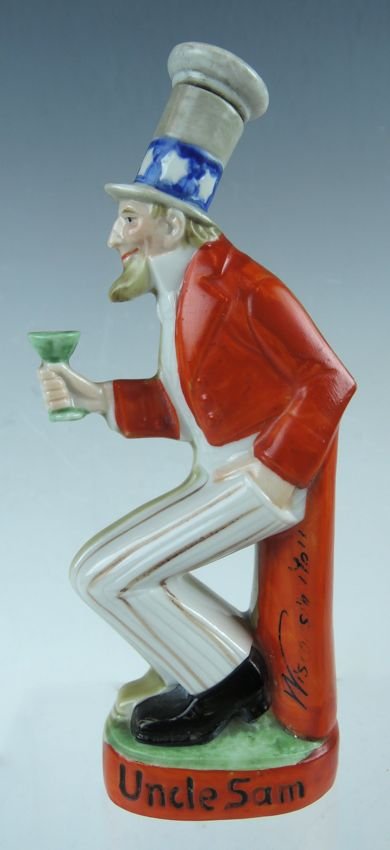 Rare Schaffer & Vater Uncle Sam Whiskey Bottle (1 of 2)