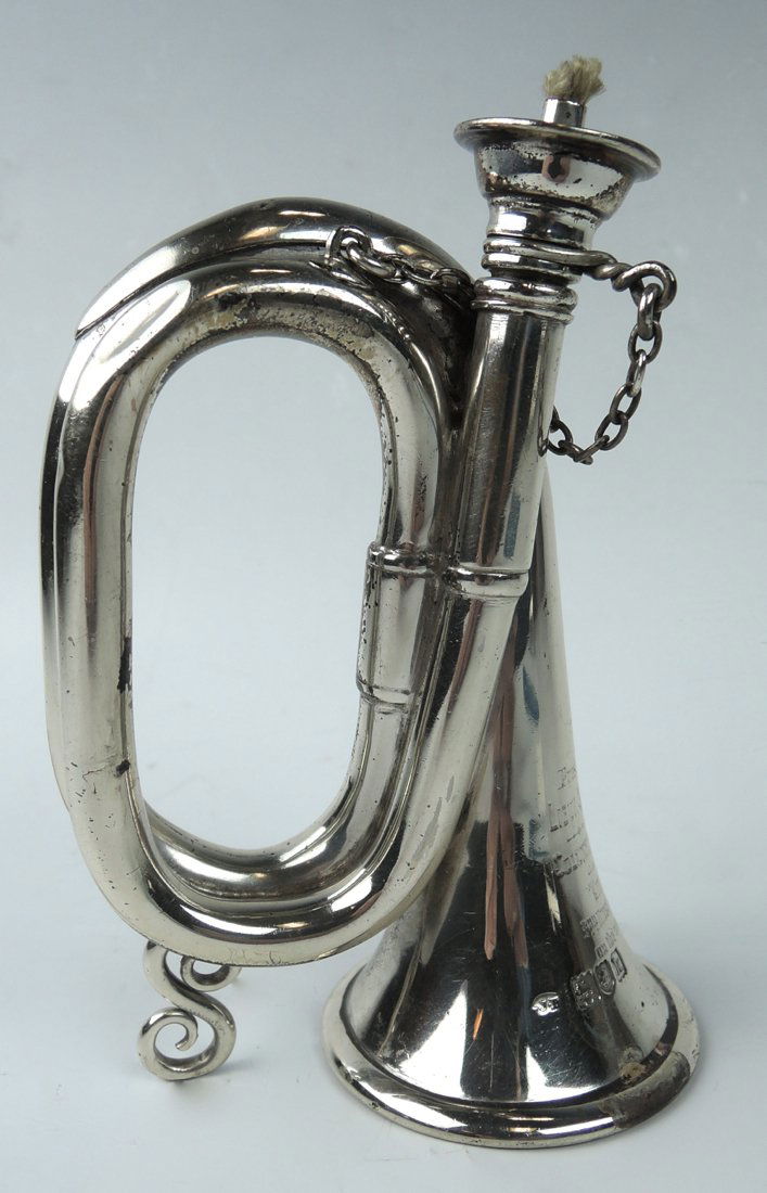 English Sterling Silver Bugle Cigar Lighter (1 of 4)