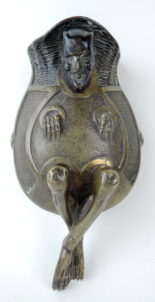 Bronze Devil Wall Match Holder & Striker (1 of 2)