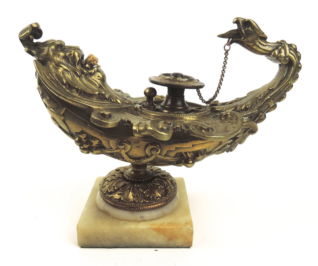Gilt Bronze Allegorical Cigar Lighter Neptune (1 of 4)