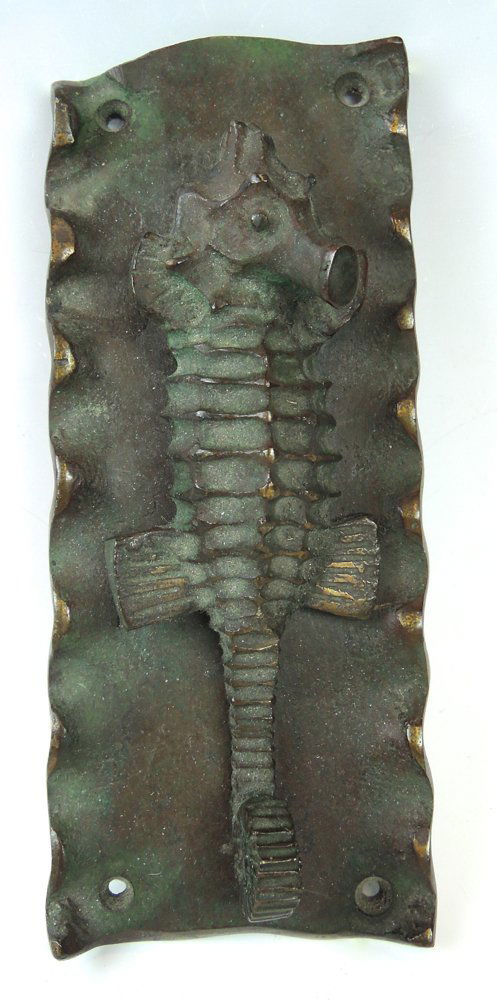 E.T. Hurley  A&C Seahorse Bronze Door Knocker (1 of 2)