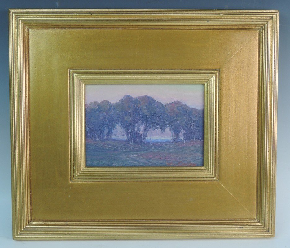 William Dorsey Painting Trees at the Ocean (1 of 3)