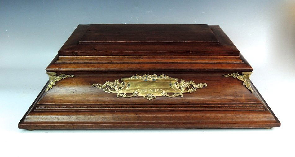 Unusual Walnut & Sterling Silver Chest by Towle (1 of 3)