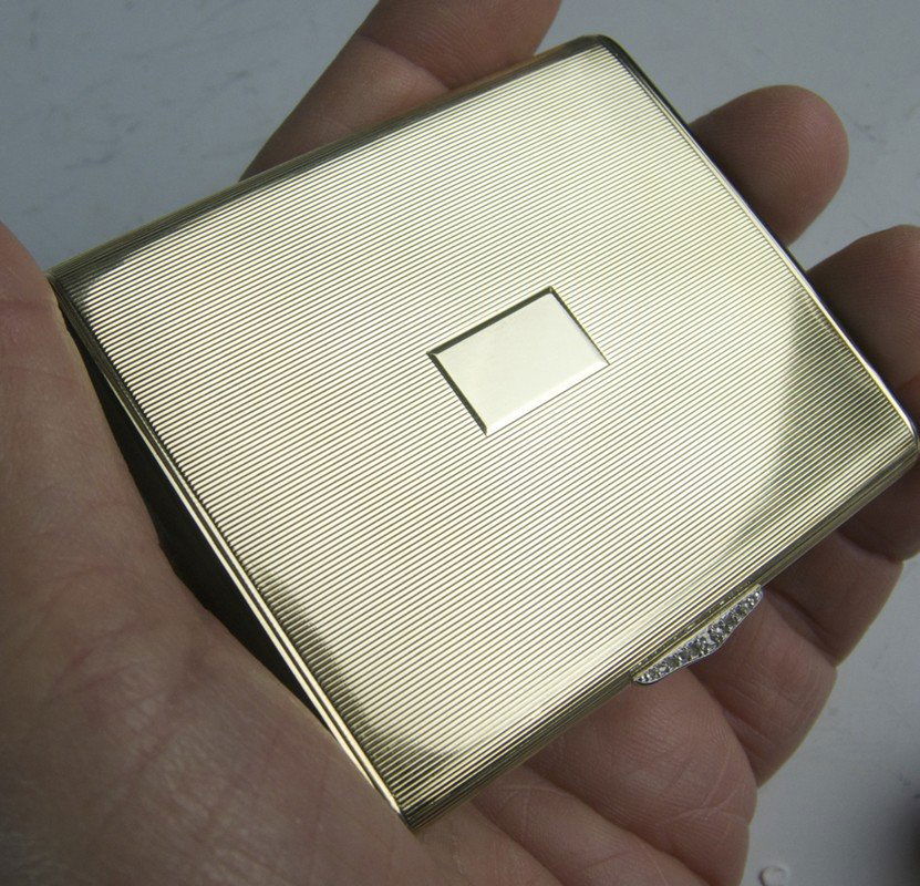 Cartier Gold Diamond and Onyx Ladies Cigarette Case (1 of 5)