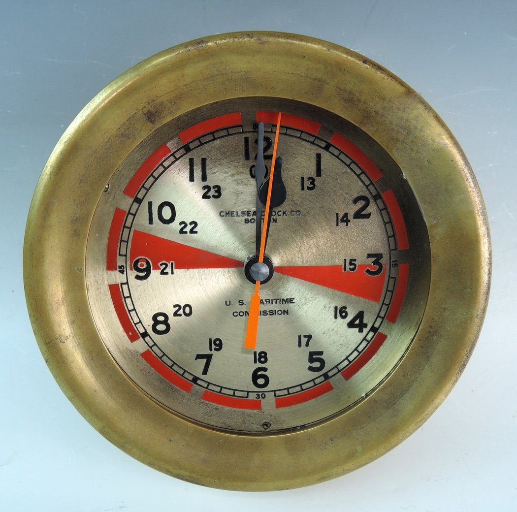 U S Maritime Ships Clock Chelsea Clock Co (1 of 2)