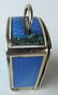 Sterling Silver & Enamel Miniature Clock in Case - 5
