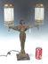 Large Art Nouveau Figural Lady Lamp