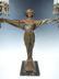 Large Art Nouveau Figural Lady Lamp - 3