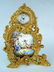 Miniature Bronze & Enamel Viennese Clock