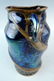 Art Nouveau Iridescent Pottery Vase w Overlay - 3