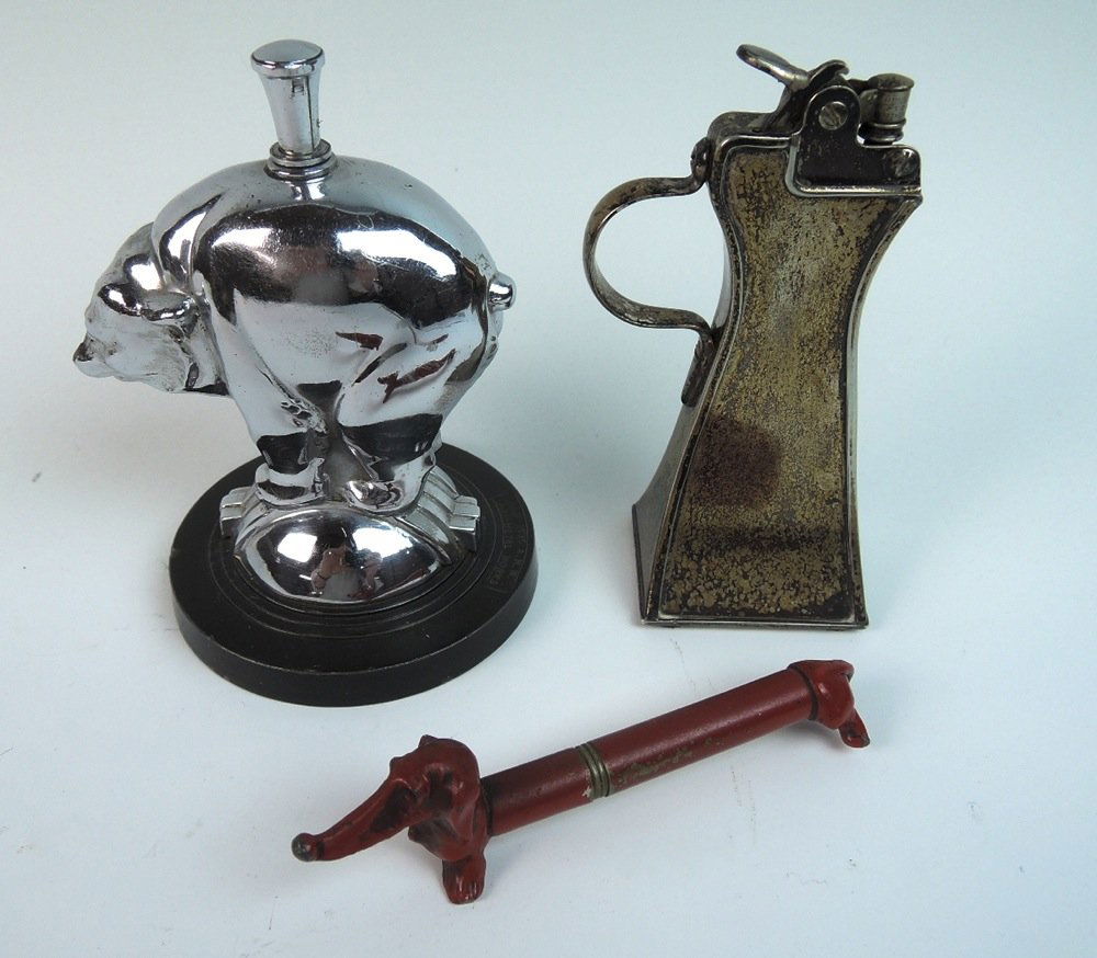 3 Lighters, Ronson Bear & Dachschund Dog (1 of 1)