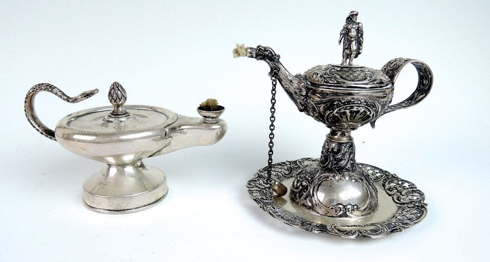 2 Cigar Lighters, 1 Sterling, 1 Silver Plate (1 of 7)