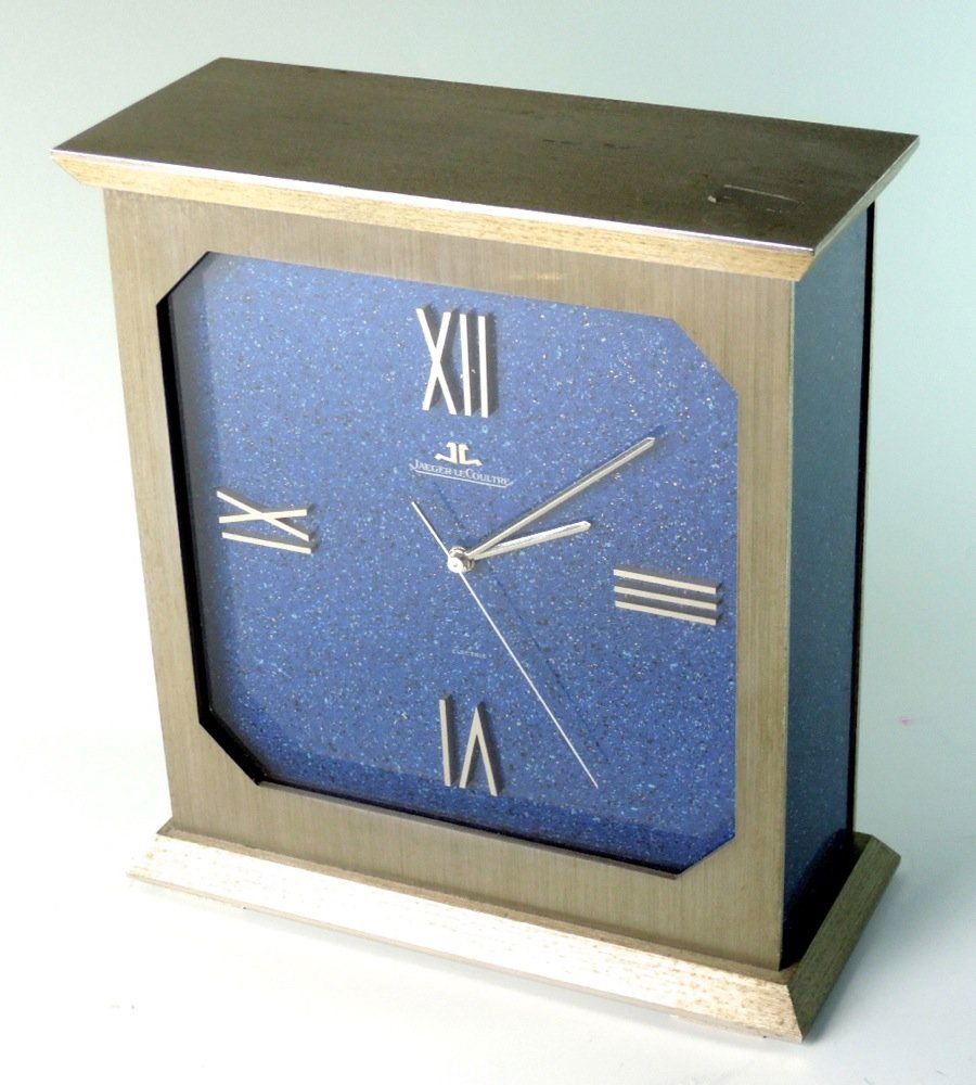 Jaeger LeCoultre Mantle Clock w Faux Lapis Dial (1 of 2)