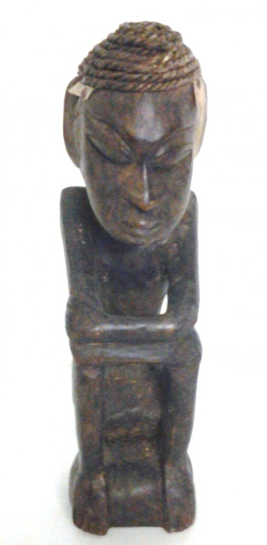Antique African Tribal Man Statuette 8": Antique African Tribal Man Statuette 8"