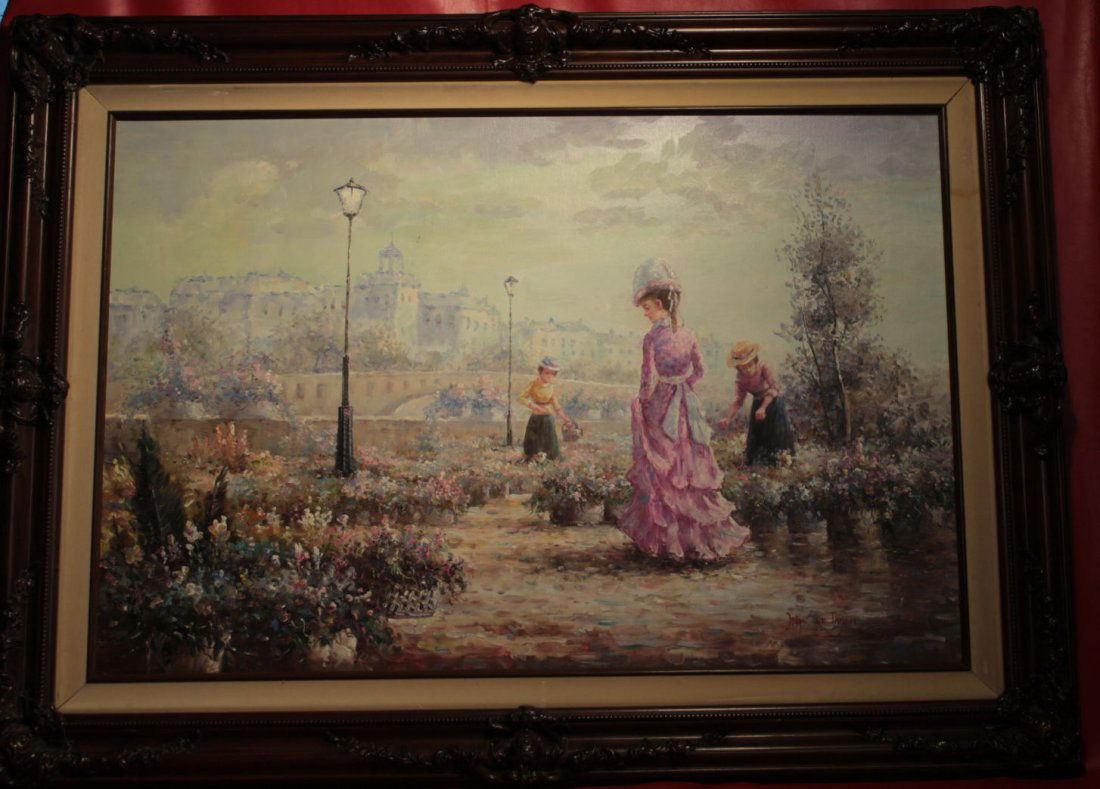 #47 Framed Large Original Oil on Canvas 45x33", 11-lbs (1 of 5)