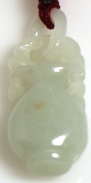 Certified GLA Natural Jade Jadeite Carving 25x12mm (1 of 2)