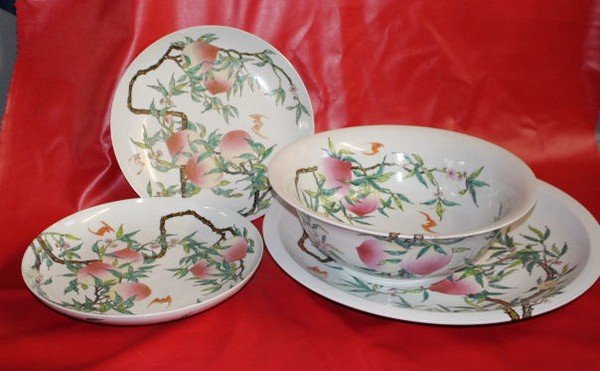 Antique Chinese Massive Porcelain Platter Set (1 of 9)