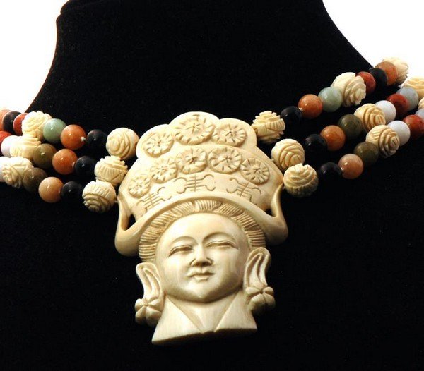 Certified 75" GLA Ancient Chinese Circa 1800 Jade & (1 of 3)