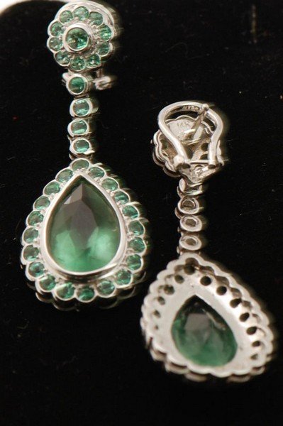 Certified Estate 14K Gold Earrings Cusom-Made w. (1 of 4)