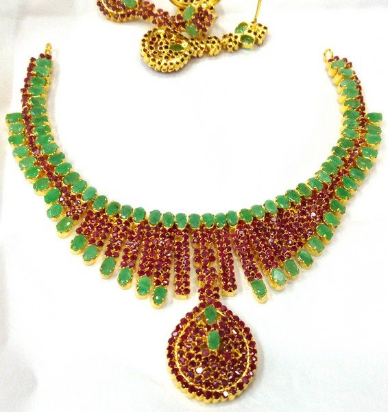 Exotic Ruby & Emerald Jewelry Suite (3pc matching set) (1 of 4)