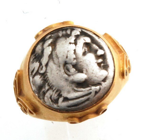 Ancient Gold Coin Ring 20K Alexander The Great the (1 of 5)