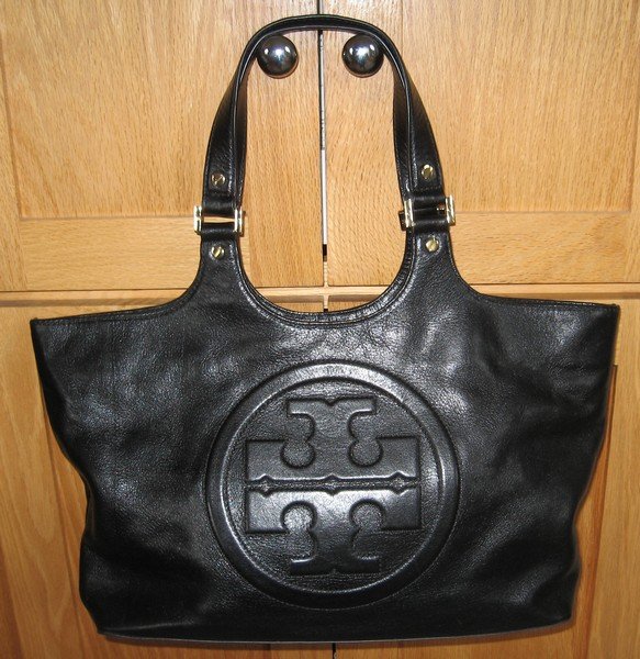 TORY BURCH Black Leather Purse Handbag (1 of 5)