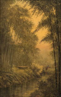 FERNANDO AMORSOLO (FILIPINO 1892-1972): FERNANDO AMORSOLO (FILIPINO 1892-1972) Crossing the River, 1951 watercolor on paper 45.5 x 29.5 cm (17 7/8 x 11 5/8 in.) signed and dated lower left