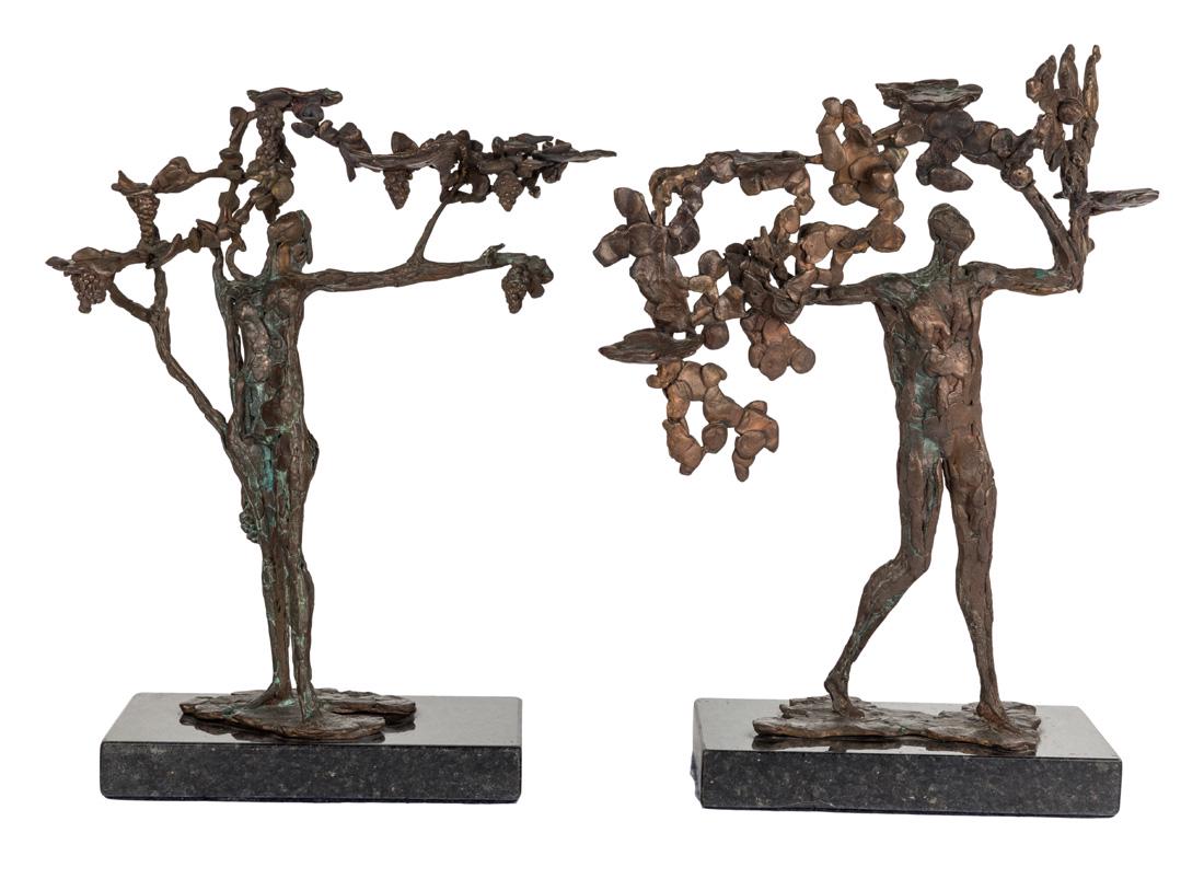 A PAIR OF BRONZE SCULPTURES BY ANTONIO PUJIA (1 of 10)