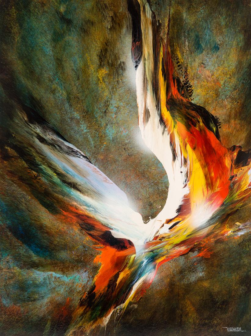 LEONARDO NIERMAN (MEXICAN B. 1932): LEONARDO NIERMAN (MEXICAN B. 1932) Bird in Flight, oil on masonite 80 x 60 cm (31 1/2 x 23 5/8 in.) signed lower right, titled on verso PROVENANCE Merrill Chase Gallery, Oak Brook, Illinois Estate of 