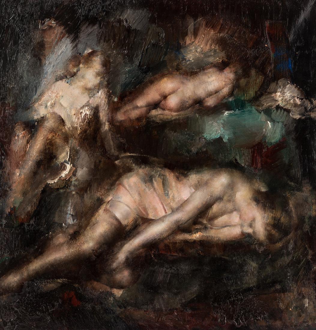 GRIGORY GLUCKMANN (RUSSIAN 1898-1973): GRIGORY GLUCKMANN (RUSSIAN 1898-1973) Study of Nudes, oil on canvas 51 x 50 cm (20 x 19 3/4 in.)