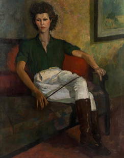 ANGEL BOTELLO (PUERTO-RICAN 1913-1986): ANGEL BOTELLO (PUERTO-RICAN 1913-1986) Amazona, oil on canvas 139.5 x 108 cm (54 7/8 x 42 1/2 in.) signed lower right PROVENANCE Fernando Duran, Madrid, April 6-7, 2016, lot 56 LOT NOTES Sold with