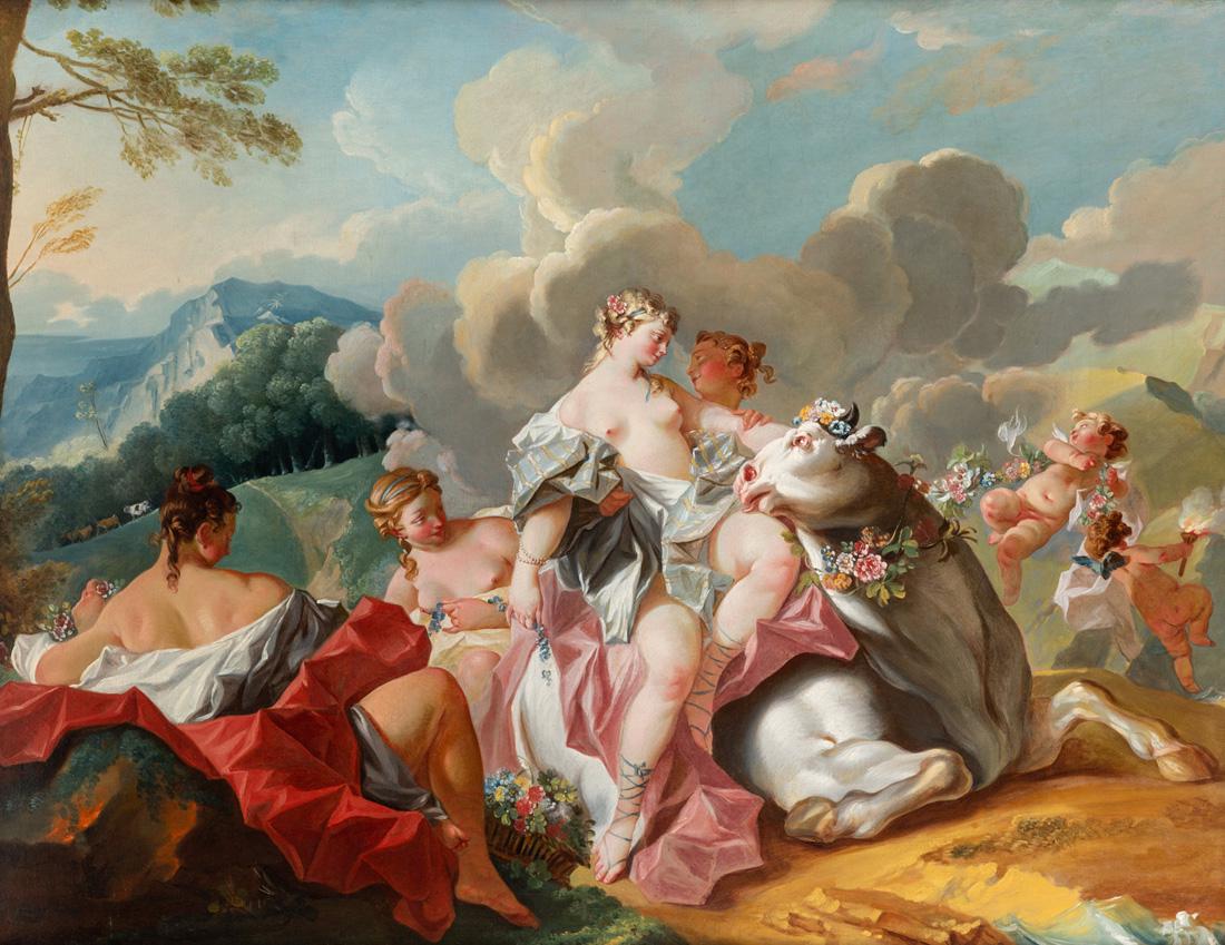 AFTER FRANCOIS BOUCHER (FRENCH 1703-1770): AFTER FRANCOIS BOUCHER (FRENCH 1703-1770) The Rape of Europa, oil on canvas 94 x 121.5 cm (37 x 47 7/8 in.)