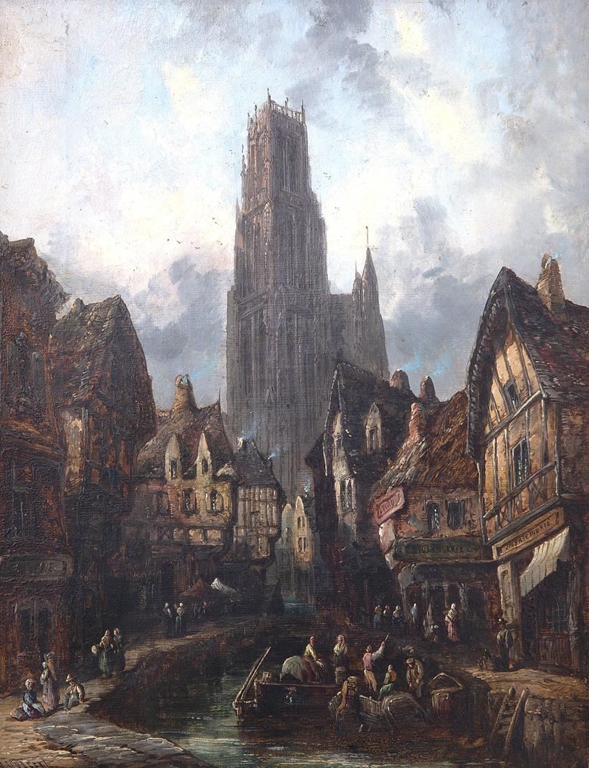 HENRY THOMAS SCHAFER (BRITISH 1854-1915): HENRY THOMAS SCHAFER (BRITISH 1854-1915) Morlaix, Brittany, oil on canvas 40.5 x 30.5 cm (16 x 12 in.) signed and titled on verso